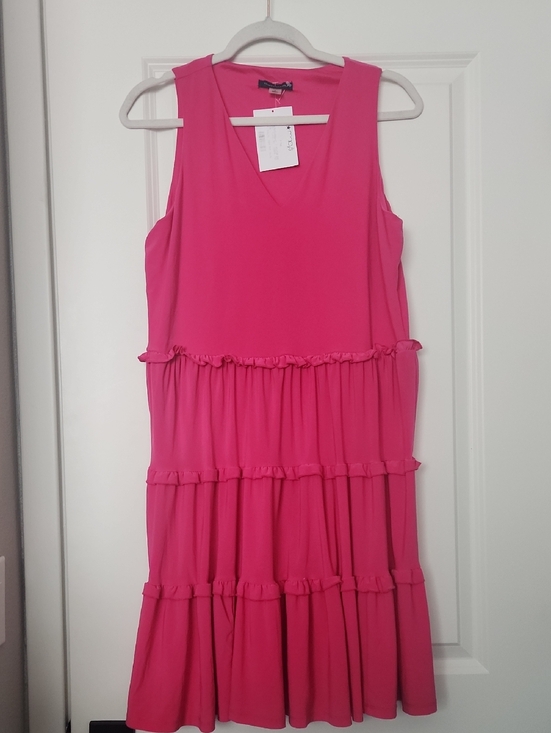 Tommy Hilfiger Dresses & Skirts - Tommy Hilfiger Sleeveless Tiered Midi Dress - Hot Pink